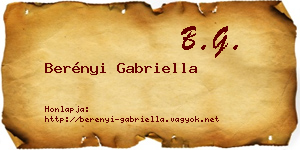 Berényi Gabriella névjegykártya