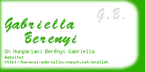 gabriella berenyi business card