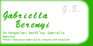 gabriella berenyi business card